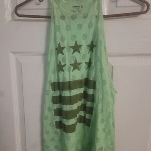 Reebok Mint Green Star and Stripe Tank
